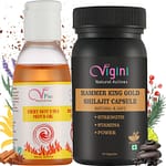 Fiery Hot 2 in 1 Massage Oil 25ml and Hammer King Gold Shilajit Capsules