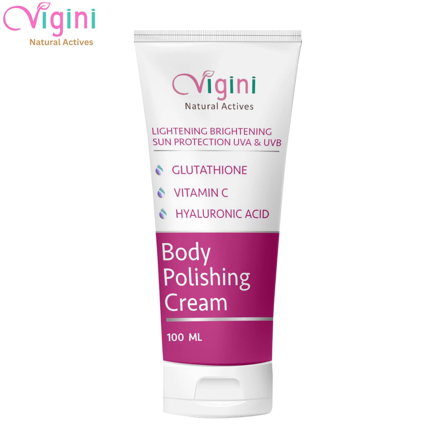 Vigini Skin Lightening Brightening Body Underarm Whitening  Glutathione Vitamin C Hyaluronic Acid  Sun Protection Cream