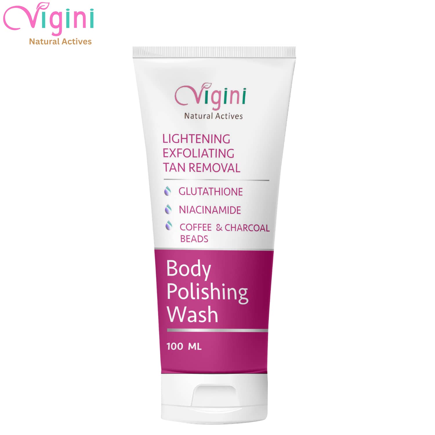 Vigini Skin Lightening Body Whitening Polishing Exfoliating Coffee Scrub Wash for Tan & Pigmentation-100ml