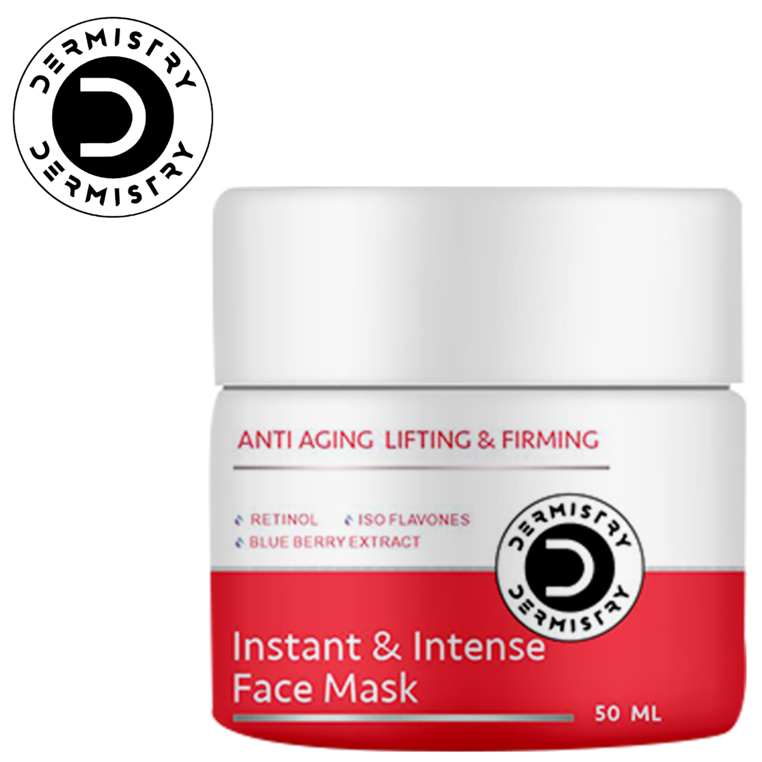Dermistry Anti Aging Instant Intense Face Mask Retinol Blue Berry Lifting Firming Skin Tightening-50ml