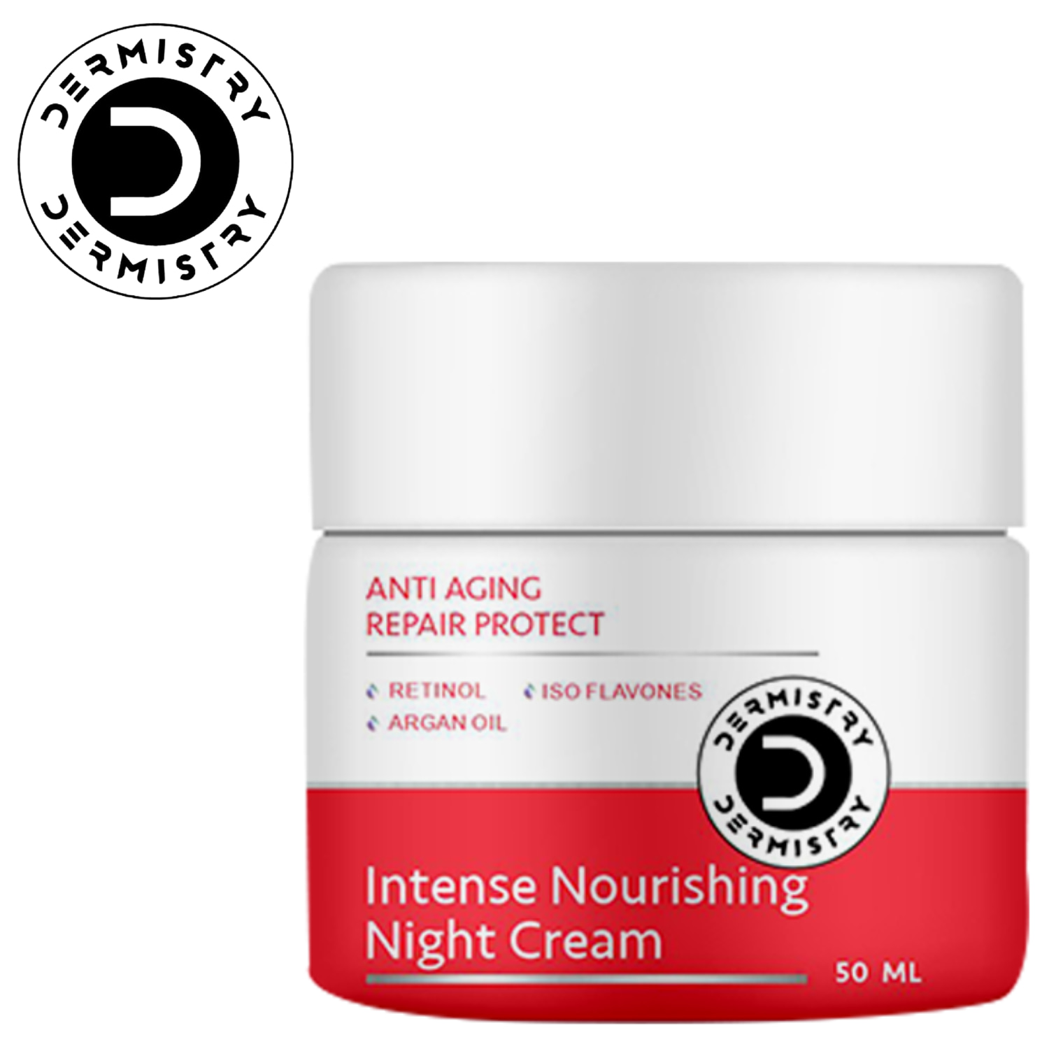 Dermistry Anti Aging Repair Protect Night Cream Retinol Hyaluronic Acid Wrinkles Fine Lines-50ml