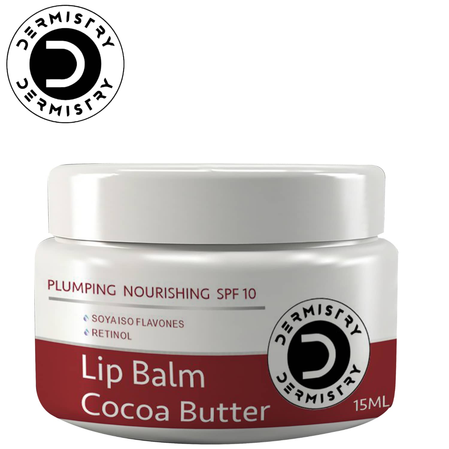 Dermistry Cocoa Butter Lip Care Tint Balm Plumping Nourishing Retinol SPF 10 for Glossy Lips-15ml