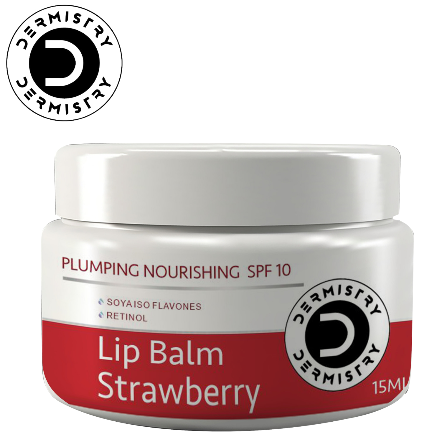 Dermistry Strawberry Lip Care Tint Balm Plumping Nourishing Retinol SPF 10 for Glossy Lips-15ml